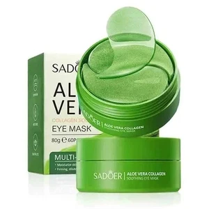 60 Pcs Under Eye Pads Aloe Vera Collagen Mask Hydrating Anti Aging Wrinkles - Picture 1 of 5