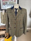 Stunning Bespoke Le Beau Cheval Navy/redChk Green Tweed ShowJacket 14 Vgc