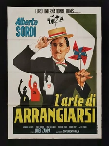 DIE KUNST DER ARRANGIERUNG Plakat Poster Alberto Sordi DC PCI Faschismus 86 - Bild 1 von 1
