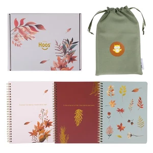 ® Fall Spiral Notebooks - Pack of 3 Colorful Aesthetic Journal with bag and b... - Foto 1 di 8