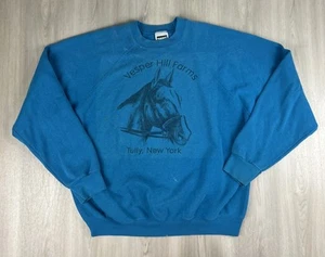 Vintage Vesper Hills Tully New York Raglan Sweatshirt XL TULTEX Made in USA - Picture 1 of 11