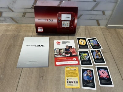 Nintendo 2DS Crystal Red Handheld BOX + Manual *only* - Image 1 of 4