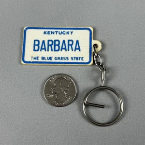 Schlüsselanhänger Schlüsselring Kentucky Barbara Name Mini Nummernschild Vintage #54398 - Bild 1 von 2