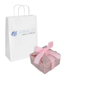 10 Pink Small Ribbon Wedding Favor Gift Boxes Party Event Candy Box Free Ship - Picture 1 of 5