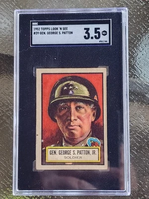 1952 Topps Look 'N See #39 General Gen. George S. Patton SGC 3.5 - Image 1 of 2
