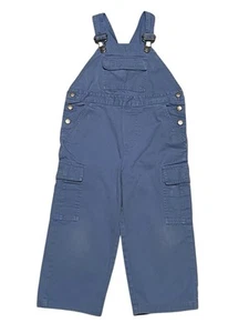 Vintage Rare Gymboree Sz M Spring In Bloom 1999 Light Blue Cargo Overalls - Picture 1 of 13