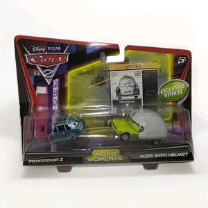 Disney Pixar Cars 2 Movie Moments Professor Z Acer With Helmet 1/55 Die-cast MOC - Picture 1 of 9
