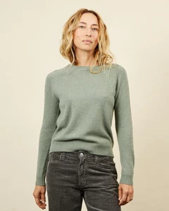 NWT ALEXANDRA GOLOVANOFF Mila cashmere sweater in green M Paris - Foto 1 di 5
