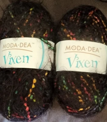 Moda Dea Vixen Soft Fur Yarn Licorice Whip #3980 Lot Of 2 Skeins Discontinued - Image 1 of 4