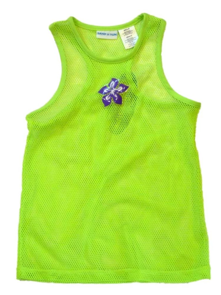 Sand N Sun Girls Mesh Green Swim Suit Cover Up Sun Dress 4-5 - Image 1 of 1