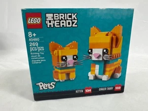 LEGO 40480 BrickHeadz Pets Ginger Tabby And Kitten Cat New And Sealed - Picture 1 of 6