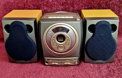 Crown CRN 505 Vertical Micro HiFi System with Speakers Tested Working - Image 1 of 4