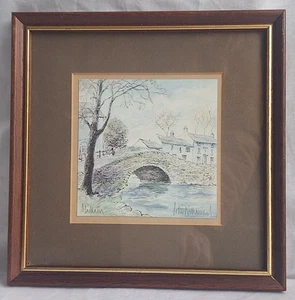 Chris Williamson Watercolour Print Malham Village art painting signed by artist - Picture 1 of 9