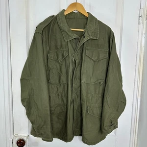 Abrigo de Campo Vintage Ejército de Estados Unidos Para Hombre Grande Oliva Drab M-65 Chaqueta Militar De Colección ¡LEER! - Imagen 1 de 7