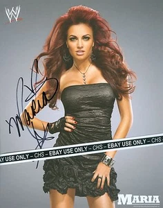 MARIA KANELLIS SEXY!! SIGNED ORIGINAL WWE COLOR 8x10 PROMO PHOTO BUSTY POSE!! - Picture 1 of 1