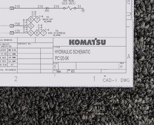 Komatsu Excavator PC120-5K Hydraulic Schematic Manual Diagram - Picture 1 of 1