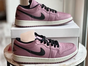 Air Jordan Retro 1 Low ‘ Light Mulberry ‘ Size 11women 9.5 Men DC7268-500 - Picture 1 of 10