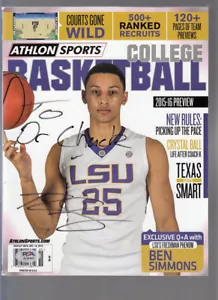 Ben Simmons Signed 2015 Athlon Sports Basketball Mag Autographed LSU PSA/DNA *02 - Picture 1 of 2
