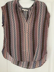 Xirena Cap Sleeve Print Top Small - Picture 1 of 12