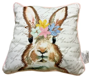 Osterhase Hase Dekokissen bestickt Ferienhaus Frühling Bett Deko NEU - Bild 1 von 4