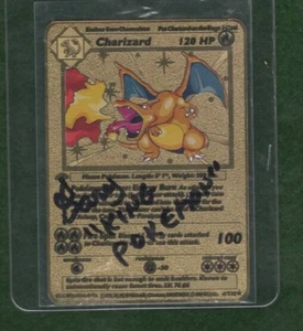 '99 CHARIZARD (Counterfeit) Metal Var. Auto Gary "King Pokemon" Haase SP-R - Picture 1 of 2