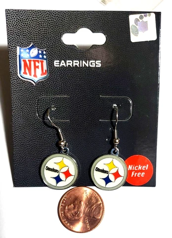 PITTSBURGH STEELERS EARRINGS J Hook NFL TEAM LOGO DANGLE FREE SHIPPING USA Cover