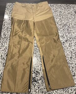 10X Brush Briar Hunting Pants 38 (36x30.5) Brown Canvas Zip Ankles Outdoor USA
