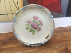 Three Crown China Serving Tabbed Plate Cake Germany Painted Hydrangea 10''