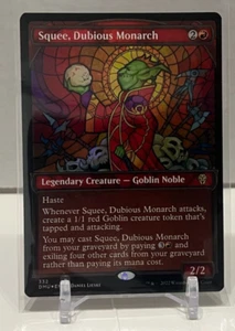 MTG-Dominario United DMU - Squee, Dubious Monarch Glass Textured Foil - Picture 1 of 2