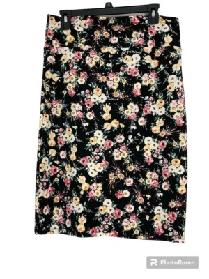 Falda Cintura Plegable Negra Floral Agnes & Dora XL Foto 1 de 2