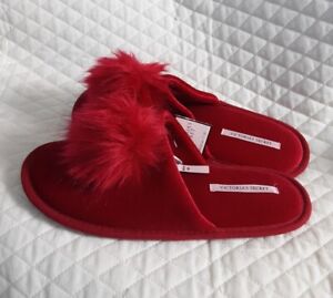 NWT Victorias Secret Bedroom Slippers Size M 7/8 Red Valentine's Day 