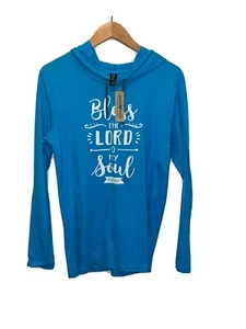 Grace & Truth Womens Hooded T-Shirt Bless The Lord Size Small - Picture 1 of 4