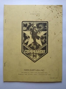 Commando Arcade MANUAL 1985 Original Video Game Service Instructions - Picture 1 of 4