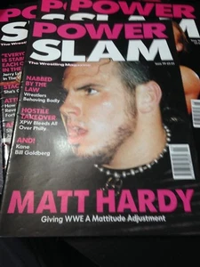 WWE Power Slam Magazine # 99 Matt Hardy WWF Wrestling Magazine + Poster - Foto 1 di 3