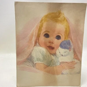 Vintage Francis Hook Northern Tissue American Girl Print 1960’s 11 X 14” Baby - Picture 1 of 8