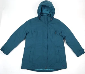 Lands End Women's Squall Waterproof Insulated Winter Parka Dark Green Sz XL / 18 - Picture 1 of 13