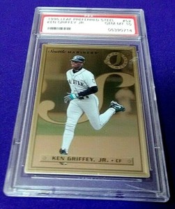  1996  LEAF PREFERRED STEEL KEN GRIFFEY JR PSA 10 MT  #52 LOW POP 