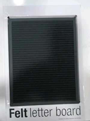 Black Felt Message Board  11" x 8.5"  310 White Letters, Numbers And Symbols NEW - Image 1 of 4