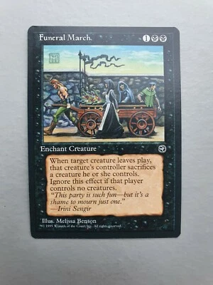 Funeral March, MTG Homelands (1995) Common Black Enchantment NM - Image 1 of 2