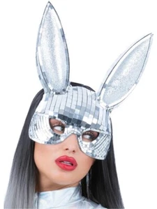 Fever Disco Bunny Mask Ladies Costume Accessory - Picture 1 of 1