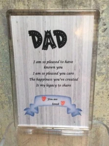 Dad Poem Acrylic Fridge Magnet Gift Quote Sentiment Unique Father Legacy - Picture 1 of 2