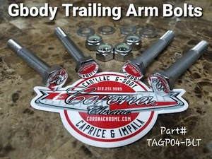 Chrome Rear Trailing Arm Bolts - 78-87 Gbody Regal/Cutlass/Malibu/El Camino/MC - Picture 1 of 6