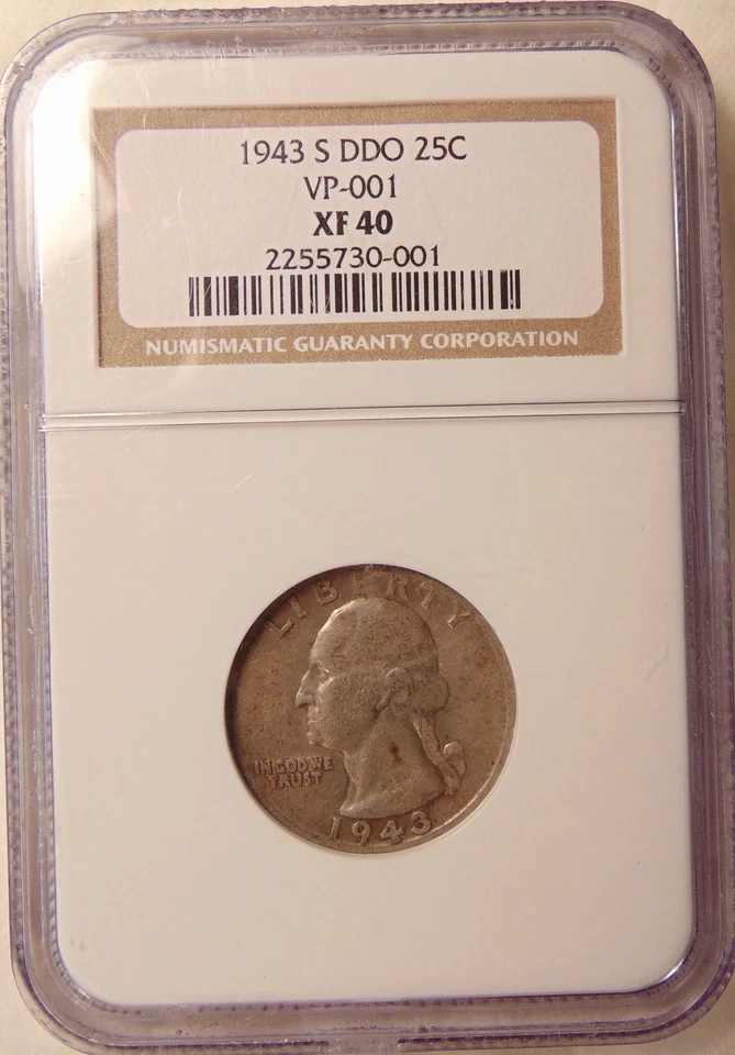 1943-S Washington Quarter - Scarce FS-101 DDO NGC XF40 - Very Nice looking Coin - Image 1 of 4