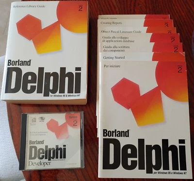 BORLAND DELPHI 2.0 VERSIONE DEVELOPER COMPLETA - RETROCOMPUTER - VINTAGE - RARO - Image 1 of 4