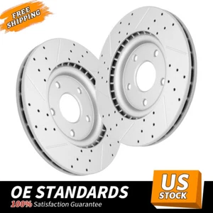 330mm Front Drilled Brake Rotors for Grand Caravan Journey Routan Town & Country - Bild 1 von 8