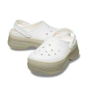 NEW! CROCS CLASSIC STACKED CLOG 211355 Chalk WHITE - Picture 1 of 4