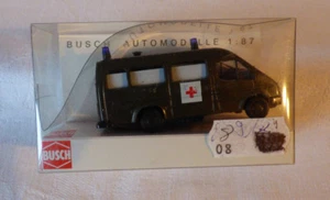 Busch -1:87 H0 43791 Ford Transit ambulancia militar embalaje original - Imagen 1 de 1