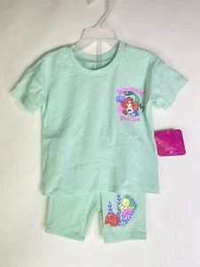 Disney The Little Mermaid Ariel 2 pc Shorts and Top T-Shirt Outfit Set Girls 2T - Picture 1 of 8