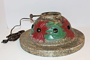 VTG NOMA Christmas Tree Stand /Cast Iron/Poinsettias/Electric - Picture 1 of 10