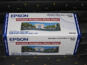 Epson Premium Semigloss Photo Paper Roll 210mm x 10m (8.3" x 32.8") - S041336 - Afbeelding 1 van 1